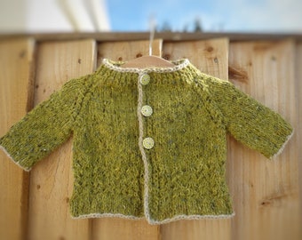 TOP DOWN Cardigan KNITTING Pattern  -  Anouk a seamless Cabled Cardigan Jacket Knitting Pattern (6 Sizes, 0 - 7 yrs)