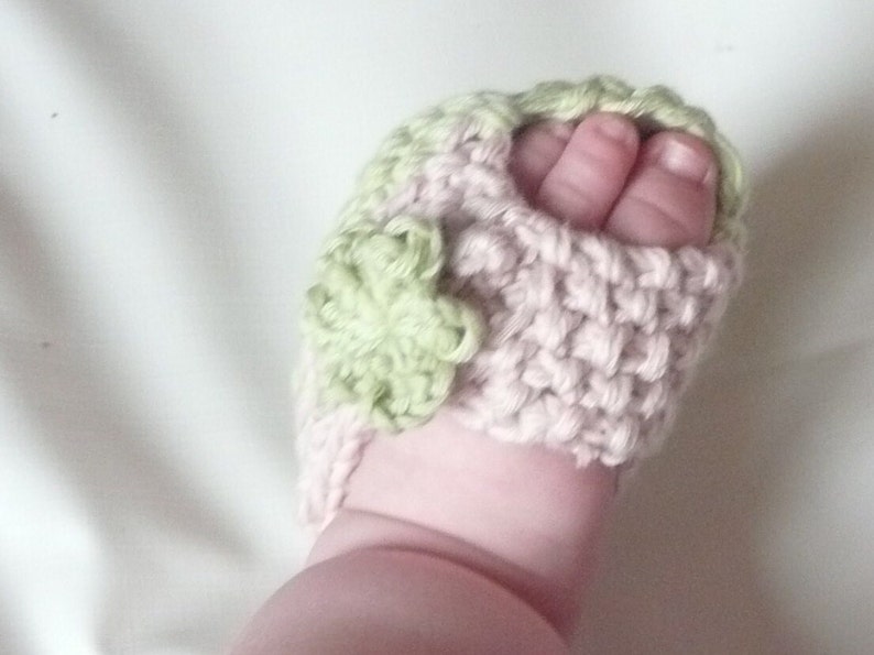 Instant DIGITAL DOWNLOAD Knitting PATTERN Booties Baby Peeptoe Sandals Shoes image 2