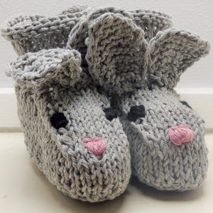 Baby EASTER KNITTING PATTERN Baby Bunny Booties 2 Sizes Newborn 12 Mths Baby Bootees, Boots, Shoes, perfect Baby Shower Gift image 5