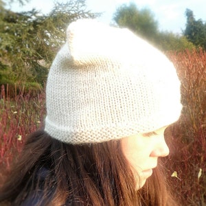 Cute Cat Knit Hat Pattern with Ears, Quick & Easy Knit for Gifts Christmas Presents 6 sizes from Baby to Adult L image 2