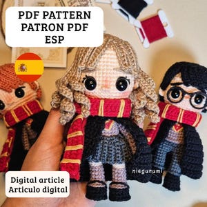 Patrón de crochet inspirado en Hermione / patrón digital en español