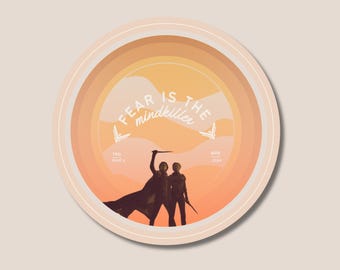 Dune "Fear is the Mindkiller" Sticker – Sci-Fi Movie Decal