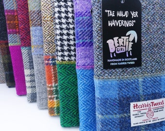 Harris Tweed A5 Notebook UK Made Blank Paper Journal Sketchbook Watercolour Writing Diary Handmade In Scotland Luxury Gift For Men And Women