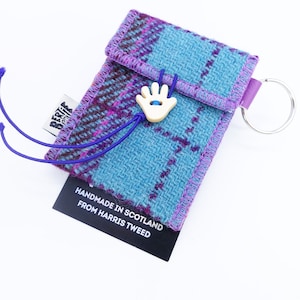 Harris Tweed  Handy Wee Thingy Keyring Key Fob Handmade In Scotland UK Valentine Mothers Day Gift Under 15