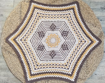 Rain Boheme, bassinet / pram baby blanket Crochet Pattern