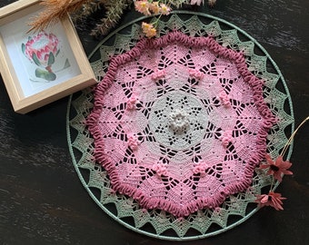 Protea Motif Wall Hanging Crochet Pattern