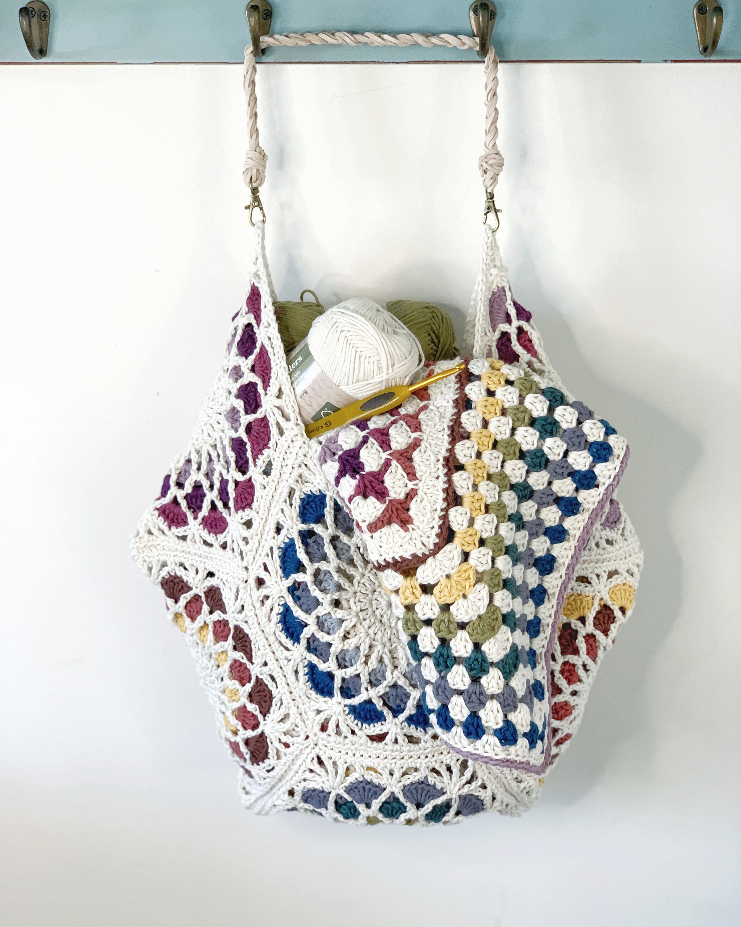 Fractal Bloom Project Bag Crochet Pattern Etsy