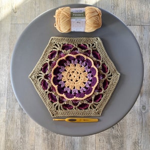 Passion For Flowers, Hexagon Motif Crochet Pattern
