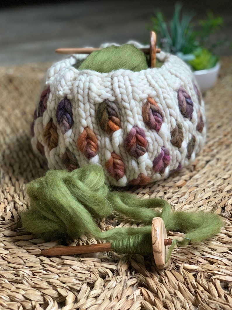 Deciduous yarn bowl chunky super bulky knitting Malabrigo Rasta Pattern image 4