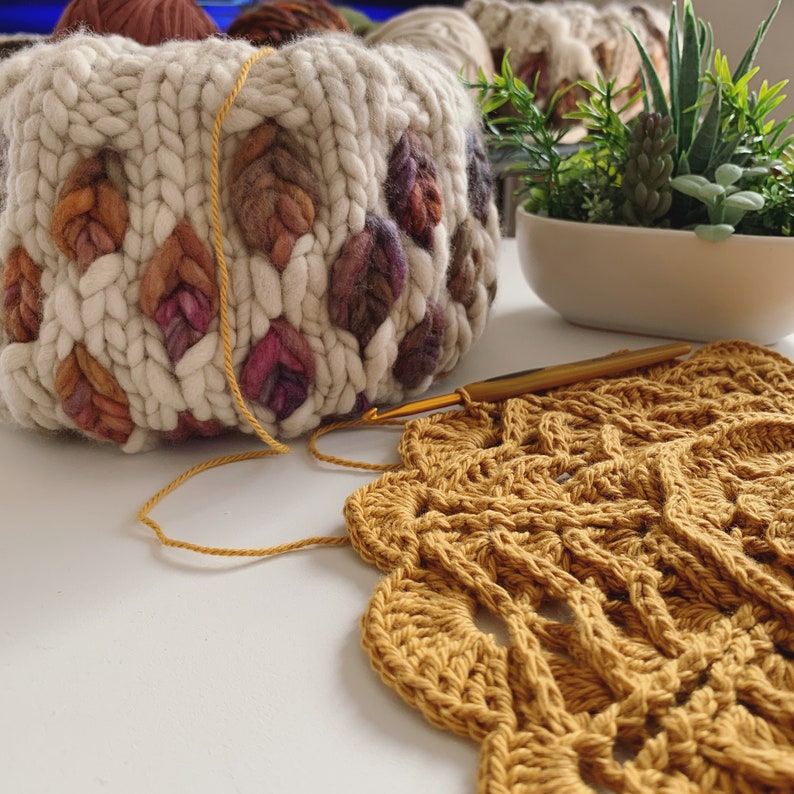 Deciduous yarn bowl chunky super bulky knitting Malabrigo Rasta Pattern image 9