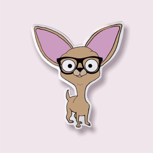 Chihuahua Sticker, Dog, Vinyl, Laptop Sticker, Water bottle Sticker, Stickers, Label, Cute, Dog Sticker, Decal, iPhone Sticker