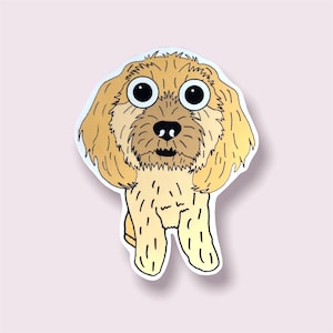 Cockapoo Vinyl Sticker, Dog Decal, Laptop Sticker, Label, iPhone Sticker, Journal Sticker, Cockapoo Gift
