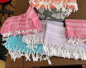 Personalized Beach Towel, Bachelorette Towel Gifts, Personalized Gift, Beach Bridal Party Towel, Custom Wedding Gift, Custom Towels 70x40
