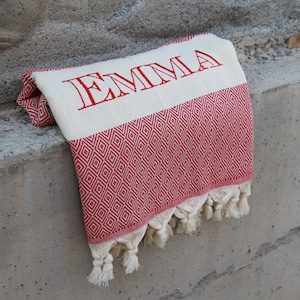 Personalized Beach Towel, custom embroidery, personalised name, monogrammed gifts, personalised towel, boyfriend gift, girlfriend gift