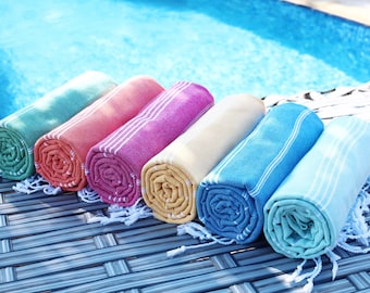 Toalla de playa personalizada, toallas turcas personalizadas para despedida de soltera, regalo de despedida de soltera, recuerdo de dama de honor, regalo para ella, toalla de viaje