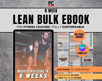 Plantilla de libro electrónico para el desarrollo muscular para entrenadores de fitness: Programa personalizable de 8 semanas (descarga en PDF)
