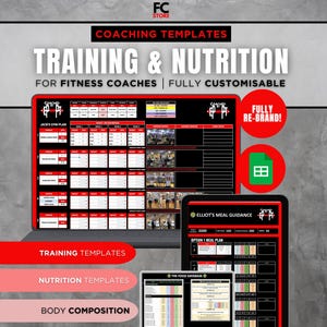 Training & Ernährung Tracker/Vorlagen für Personal Trainer und Online Fitness Coaches!