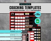 Fitness Coach Template Bundle: Training, Nutrition, Body Composition (Google Sheets) Black friday sale!