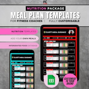 Nutrition trackers/templates for Personal Trainers and Online Fitness Coaches!