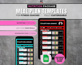 Trackers/modèles de nutrition pour les entraîneurs personnels et les entraîneurs de fitness en ligne !