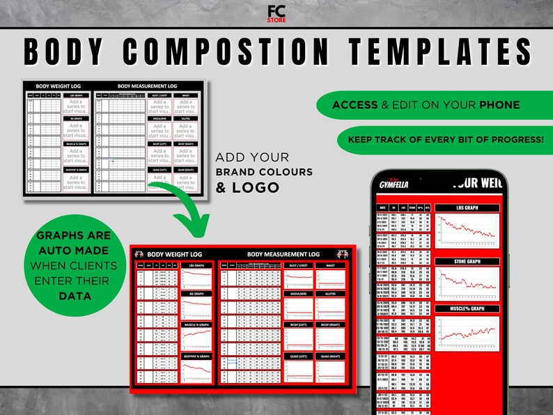Training & Body Composition Trackers/templates for Personal Trainers ...
