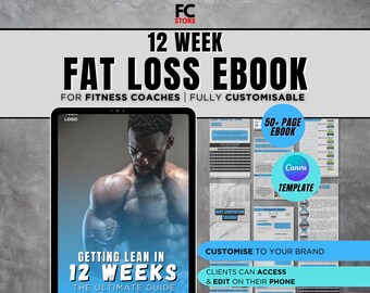 Fitness Ebook Template: 12 Week Fat Loss Program for Coaches (Canva PDF)