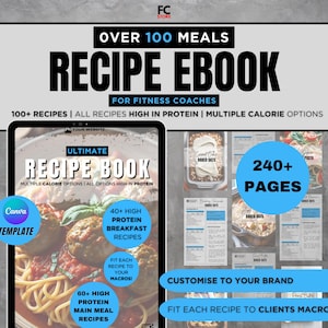 フィットネスコーチ向けのリブランド可能な高タンパク質レシピブック（PDF形式）