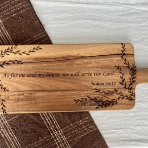 Gift for Her, Cutting Board , Christian Wedding Gift, Housewarming Gift, Bible Verse, Scripture, Religious Gift, Charcuterie Board