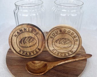 Personalized Sourdough Starter Jar, Bread Making, Homesteading, Custom Housewarming Gift,
