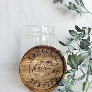 Personalized Sourdough Starter Jar, Bread Making, Homesteading, Custom Housewarming Gift,