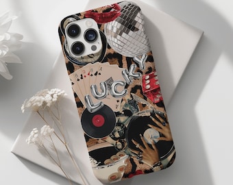 Cool Girl, Leopard Print Phone case, Lucky, Disco ball/Mirrorball, Cute Trendy Aesthetic Phone Cover iPhone 16 15 14 13 12 11 X Samsung