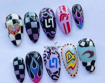 Mclaren inspired F1 Nails - Etsy 日本