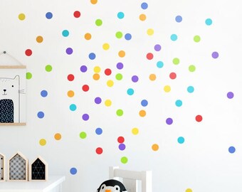 Polka Dots Wall Decal, Confetti Wall Decal, Rainbow Wall Decal, Dots Pattern Wall Decal, Kids Room Wall Decals, Dots Wall Sticker