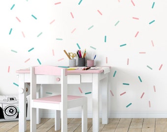 Confetti muursticker, hagelslag muur sticker, confetti patroon muur sticker, confetti muur decor, kinderkamer kinderkamer muurstickers