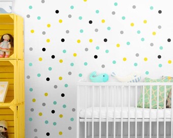 Polka Dots Wandtattoo, Dots Wandtattoo, Konfetti Wandtattoo, Dots Muster Wandtattoo, Dots Wandtattoo, Punkte Wandtattoo für Kinderzimmer