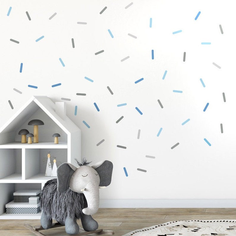 Confetti Wall Decal, Sprinkles Wall Sticker, Confetti Pattern Wall Decal, Confetti Wall Decor, Kids Room Nursery Wall Decals image 2
