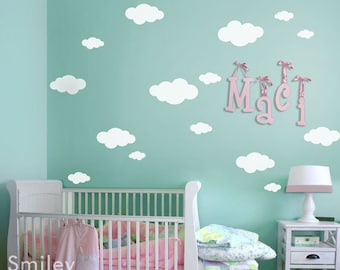 Wolken Muur Sticker, Wolken Muur Sticker, Wolken Kwekerij Decal, Wolken Baby Kamer Stickers, Cloud Muur Sticker, Cloud Muur Sticker Decor