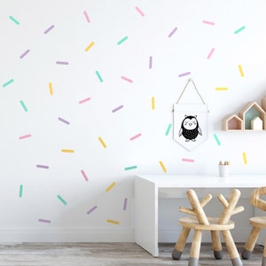 Confetti Wall Decal, Sprinkles Wall Sticker, Confetti Pattern Wall Decal, Confetti Wall Decor, Kids Room Nursery Wall Decals image 3