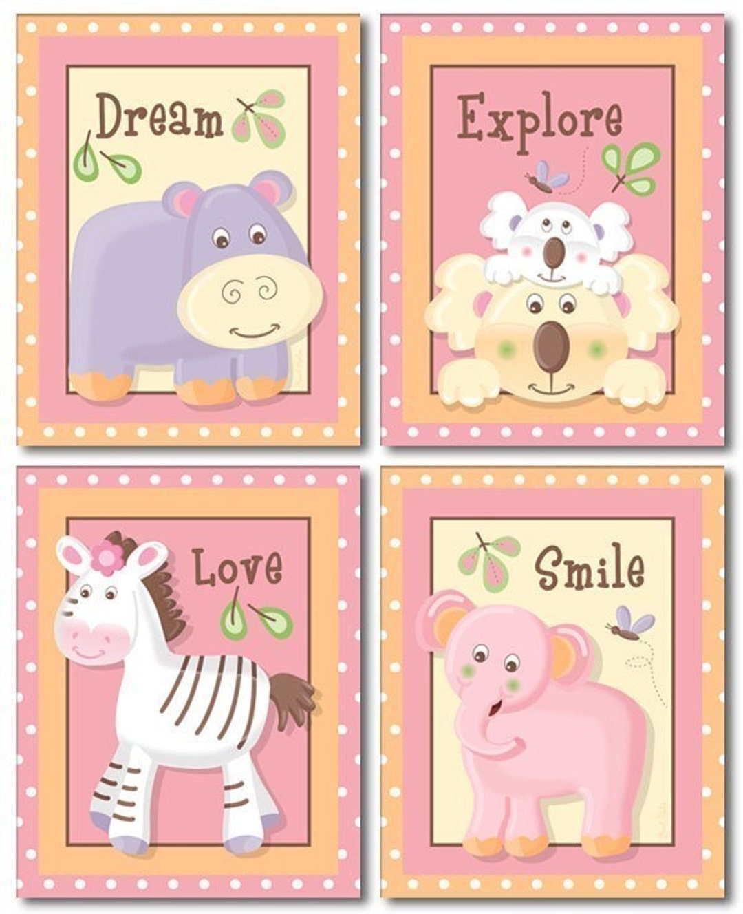 Jungle Animals Wall Art, Jungle Animals Nursery Prints, Safari Animals