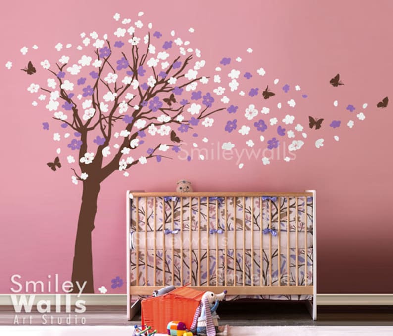 Cherry Blossom Tree Wall Decal Cherry Blossom Wall Decal Etsy