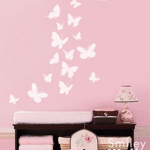 Butterflies Wall Decal Set of 16 Butterflies Wall Decal Etsy