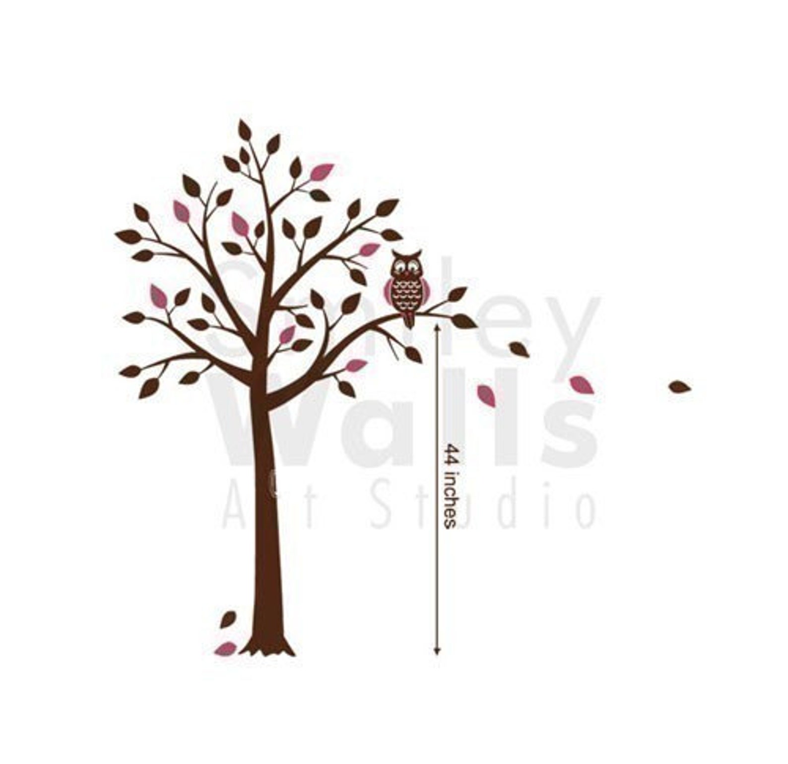 Owl Tree Wall Decal Tree and Cute Owl Wall Decal for Nursery Etsy