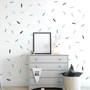 Confetti Wall Decal, Sprinkles Wall Sticker, Confetti Pattern Wall Decal, Confetti Wall Decor, Kids Room Nursery Wall Decals image 6