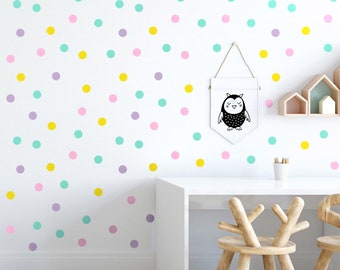 Polka Dots Wall Decal, Confetti Wall Decal Sticker, Dots Pattern Decor, Dots Wall Room Decor, Dots Stickers for Nursery Kids Room