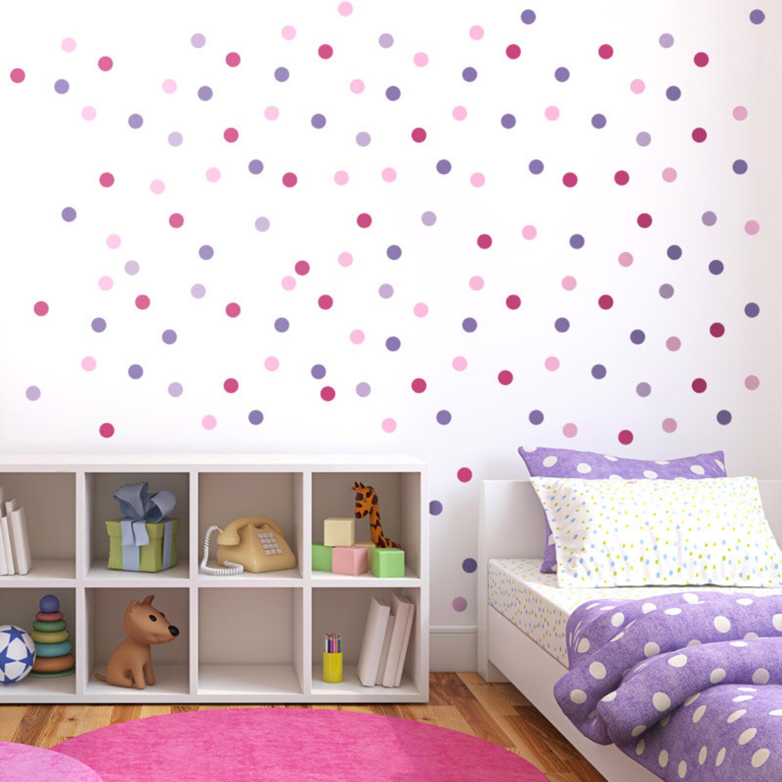 Polka Dots Wall Decal Dots Wall Decal Confetti Wall Sticker Etsy