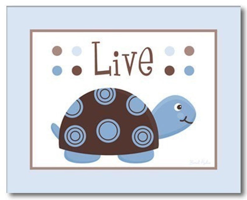 Mod Turtles Wall Art for Nursery Etsy
