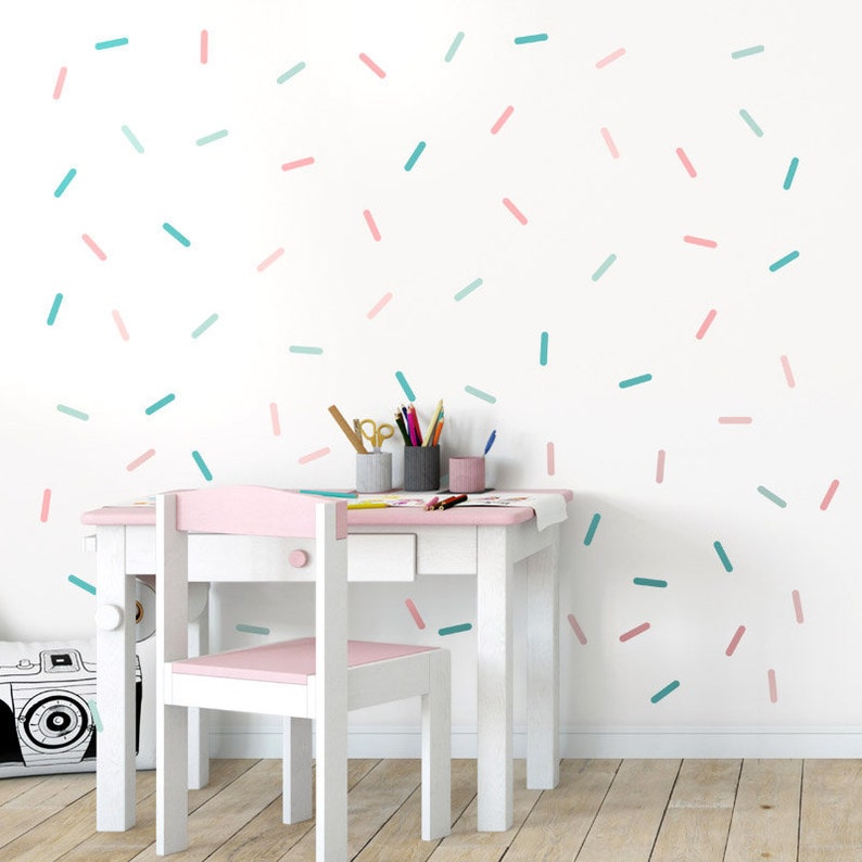 Confetti Wall Decal, Sprinkles Wall Sticker, Confetti Pattern Wall Decal, Confetti Wall Decor, Kids Room Nursery Wall Decals image 1