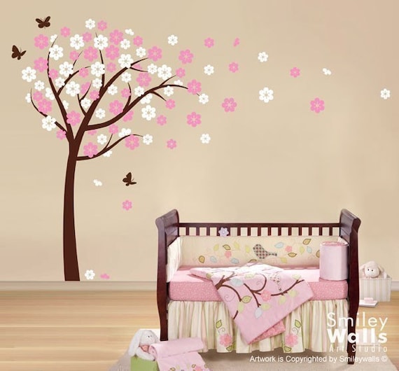 Cherry Blossom Wall Decal Flower Tree Wall Decal Blooming Etsy