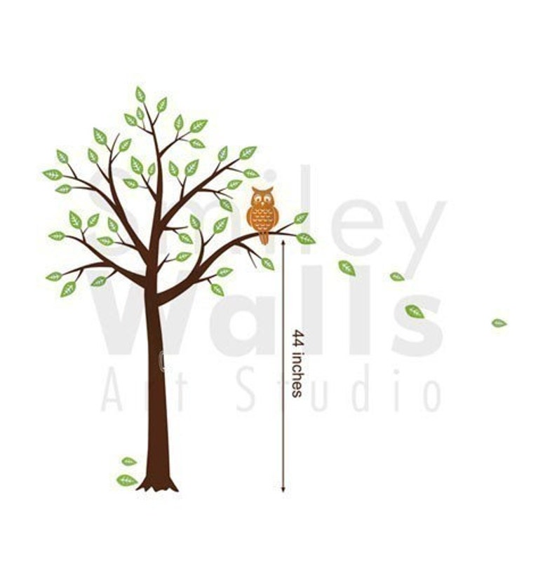 Tree and Owl Nursery Vinyl Wall Decal image 2