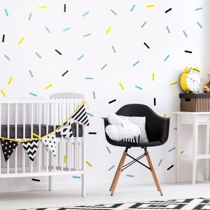 Confetti Wall Decal, Sprinkles Wall Sticker, Confetti Pattern Wall Decal, Confetti Wall Decor, Kids Room Nursery Wall Decals image 5